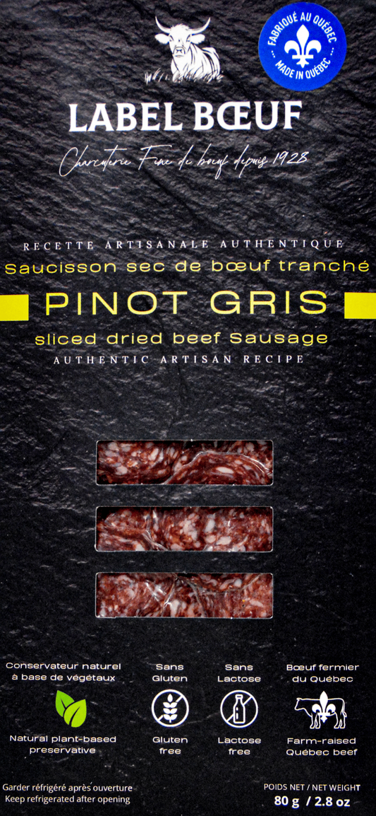 Saucisson sec de Boeuf: Pinot Gris/Vin Blanc