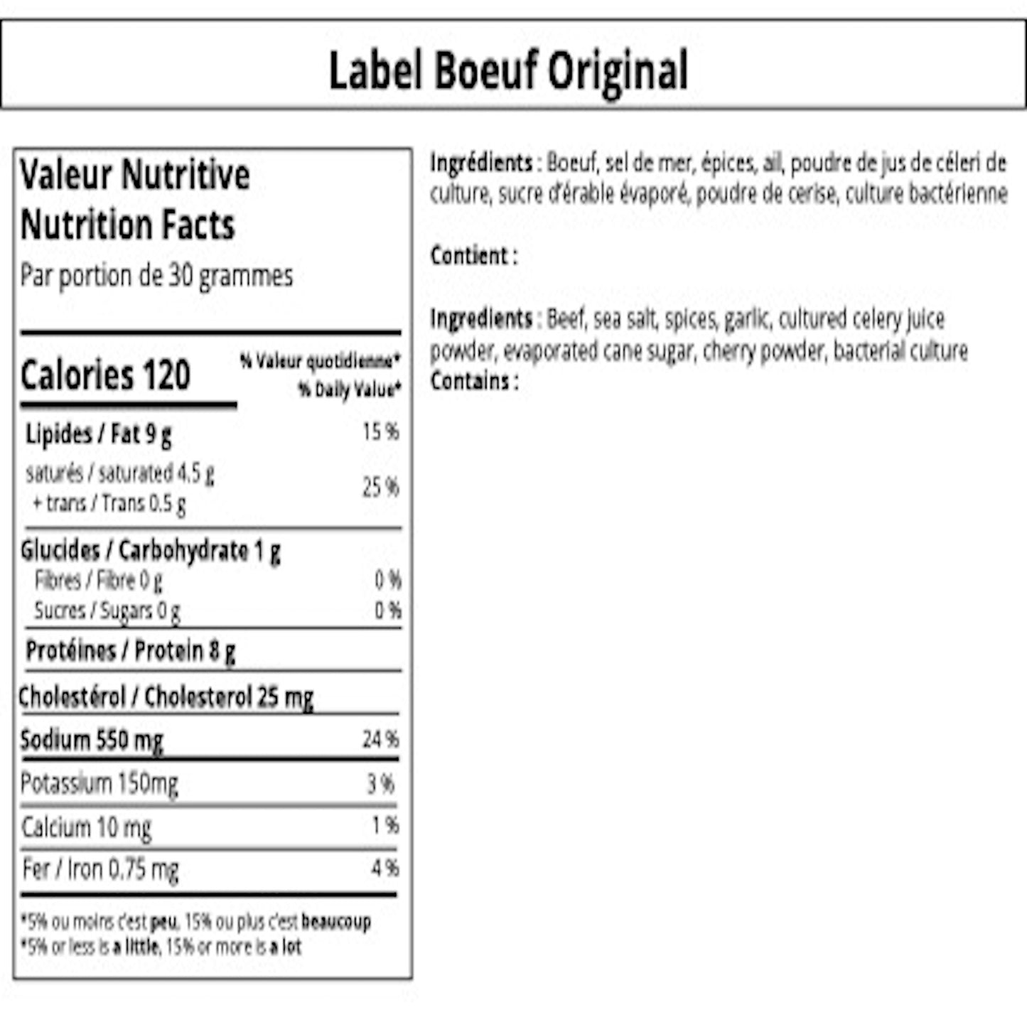 Saucisson sec de Boeuf: Original