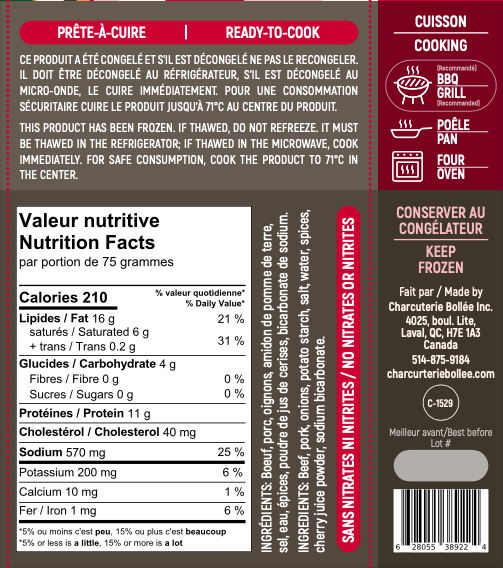 Chevap’s Doux: 70% Boeuf et 30% Porc