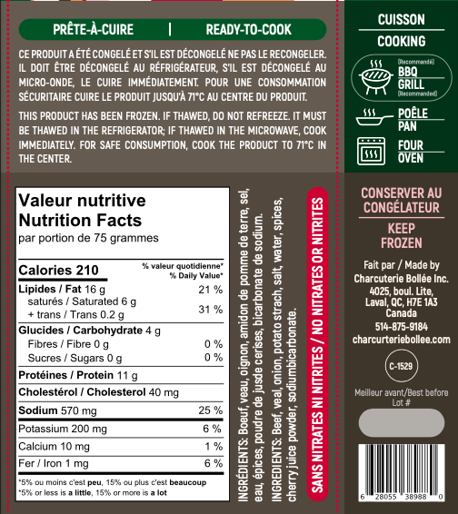 Chevaps Doux: 50% Boeuf et 50% Veau